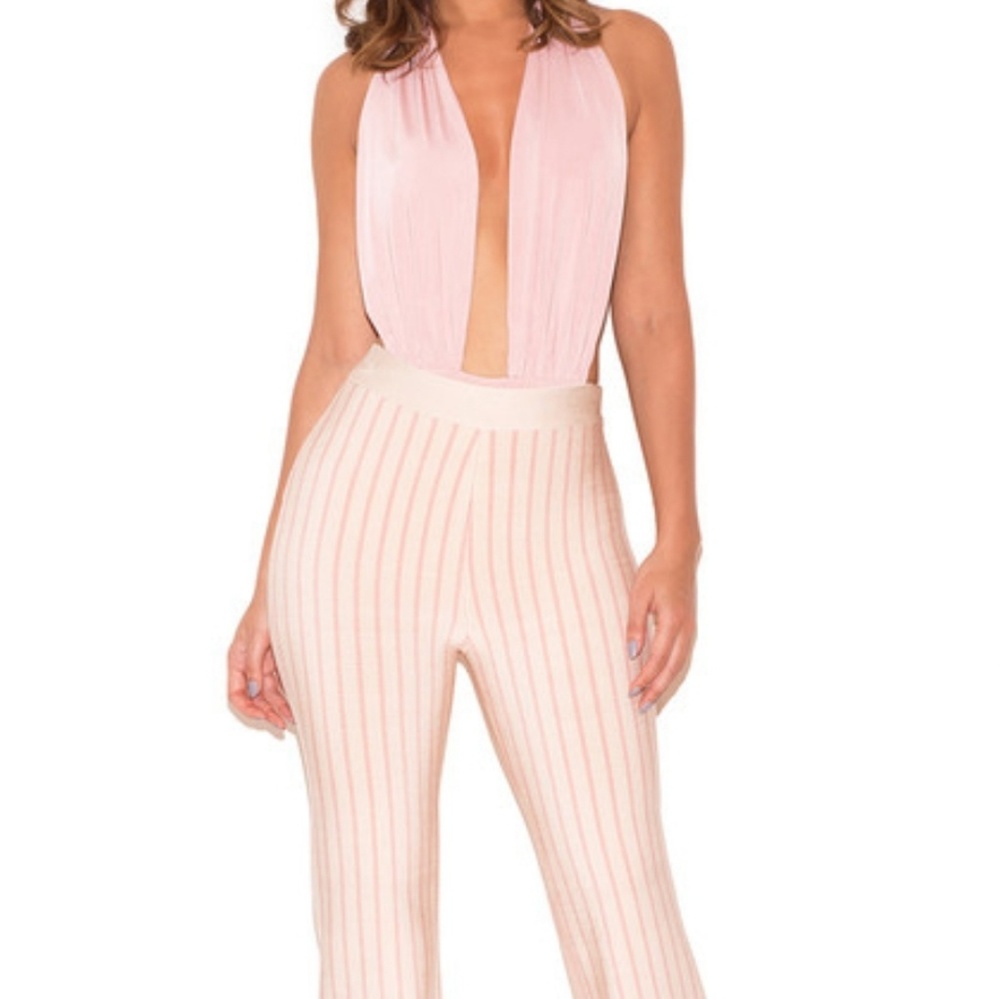 House of CB 2 piece set bandage pants w/ halter to